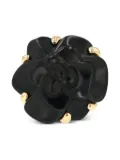 CHANEL Pre-Owned 2010s yellow gold Camelia onyx ring