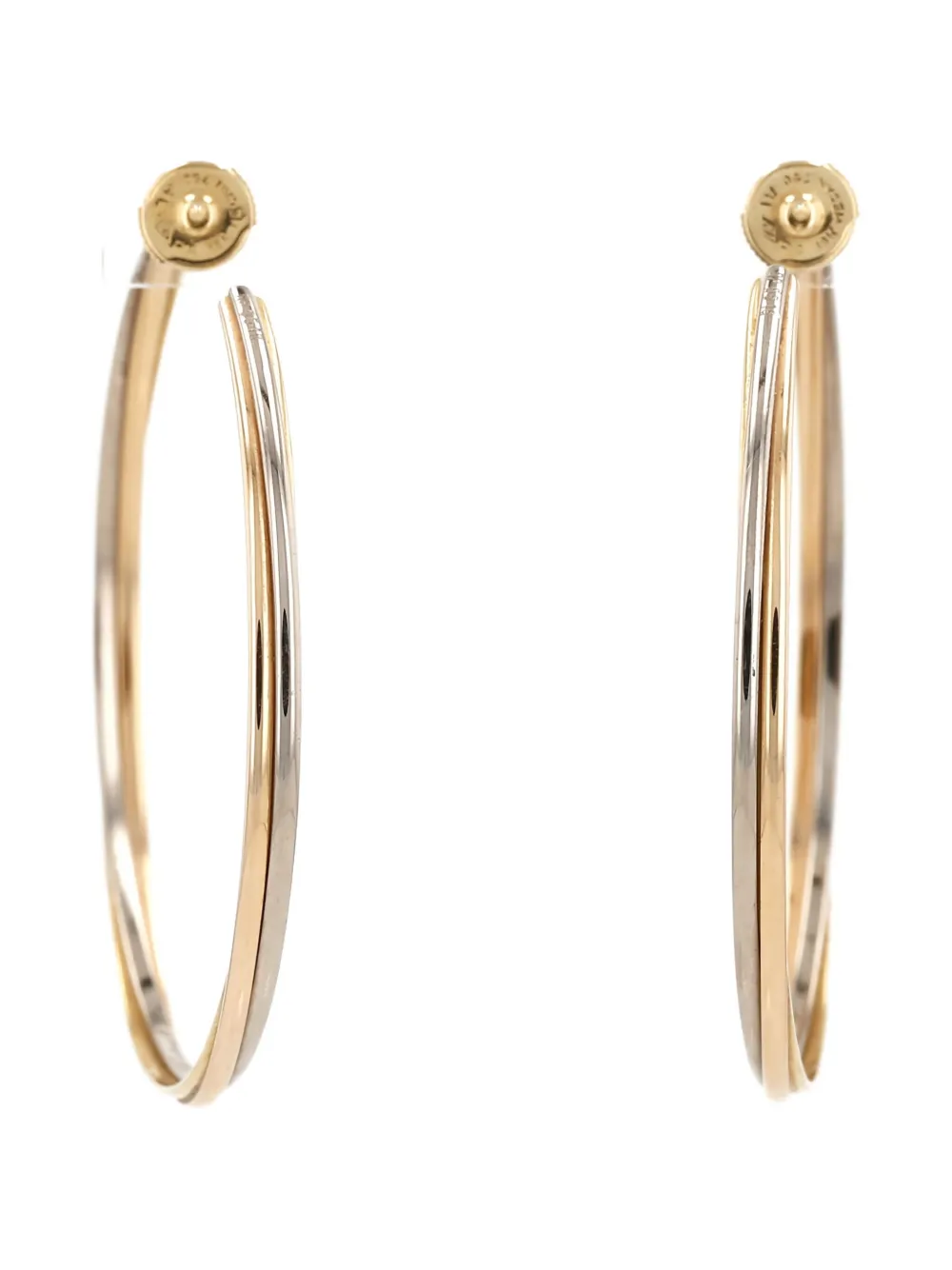 Pre-owned Cartier 1980s Gold Trinity Earrings