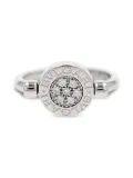 Bvlgari Pre-Owned 1990s white gold Twisted diamond and onyx ring - Silver