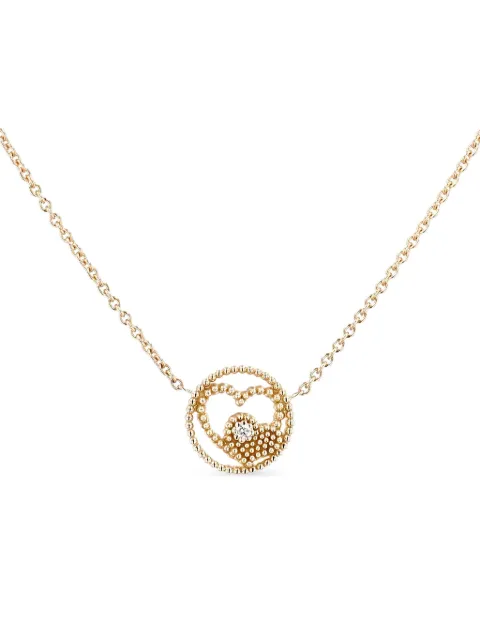 Christian Dior Pre-Owned 2010s yellow gold mother-of-pearl and diamond necklace