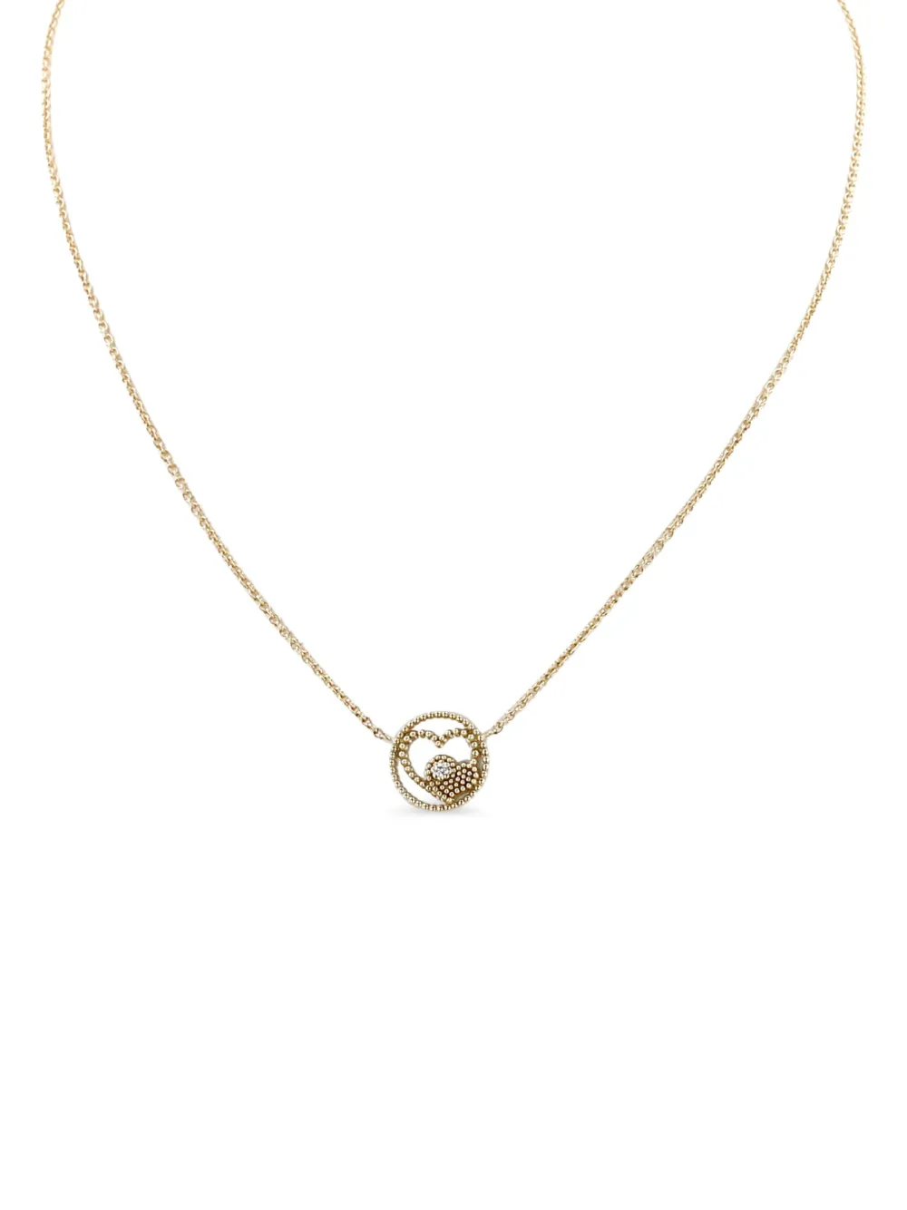 Christian Dior Pre-Owned 2010s yellow gold mother-of-pearl and diamond necklace | Image 2