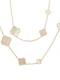 Van Cleef & Arpels Vintage yellow gold Luck mother of pearl necklace