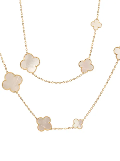 Van Cleef & Arpels Vintage قلادة 'لاك' ذهب أصفر مزينة بعرق لؤلؤ