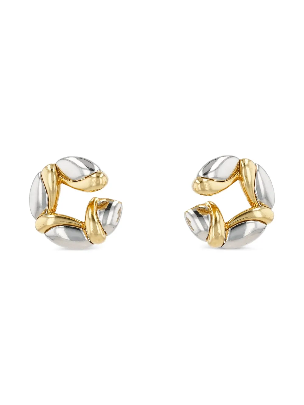 Bvlgari Pre-Owned 1990s yellow gold hoop earrings | Gold | Image 1