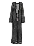 Agent Provocateur Rosana scallop-trim mesh cover-up - Black