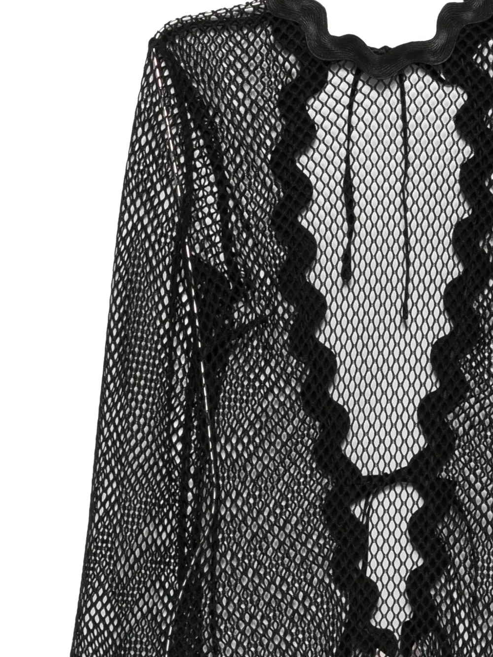 Agent Provocateur Rosana Scallop-trim Mesh Cover-up In Black