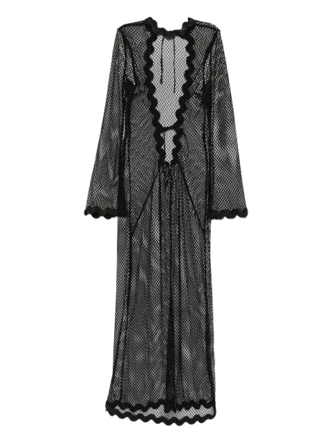 Agent Provocateur Rosana scallop-trim mesh cover-up