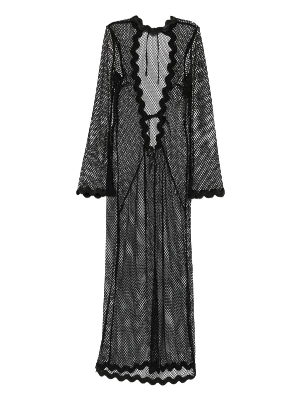 Agent Provocateur Rosana scallop-trim Mesh cover-up | Black | FARFETCH