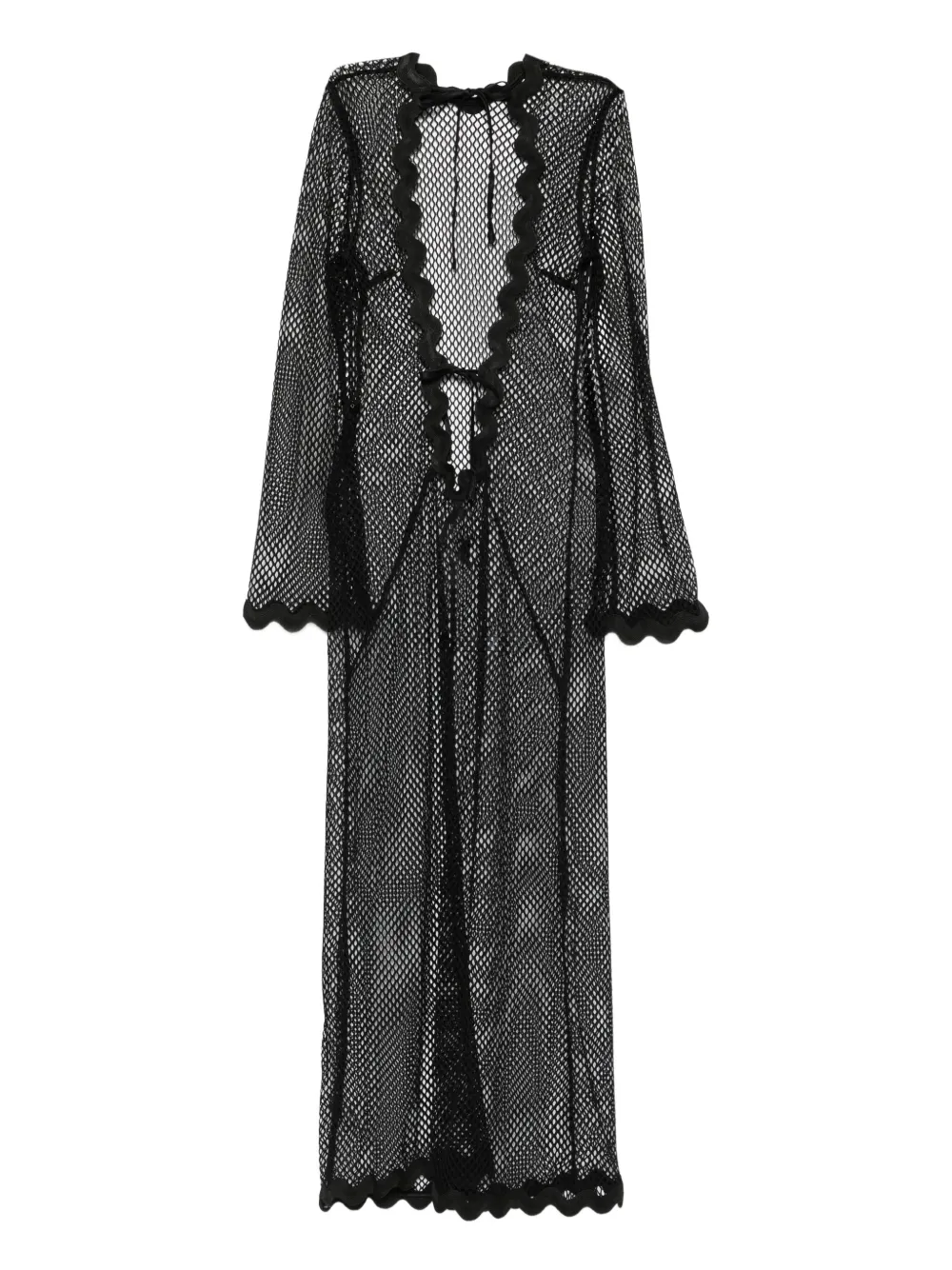 Agent Provocateur Rosana scallop-trim mesh cover-up | Beach Cover-Ups | Image 2