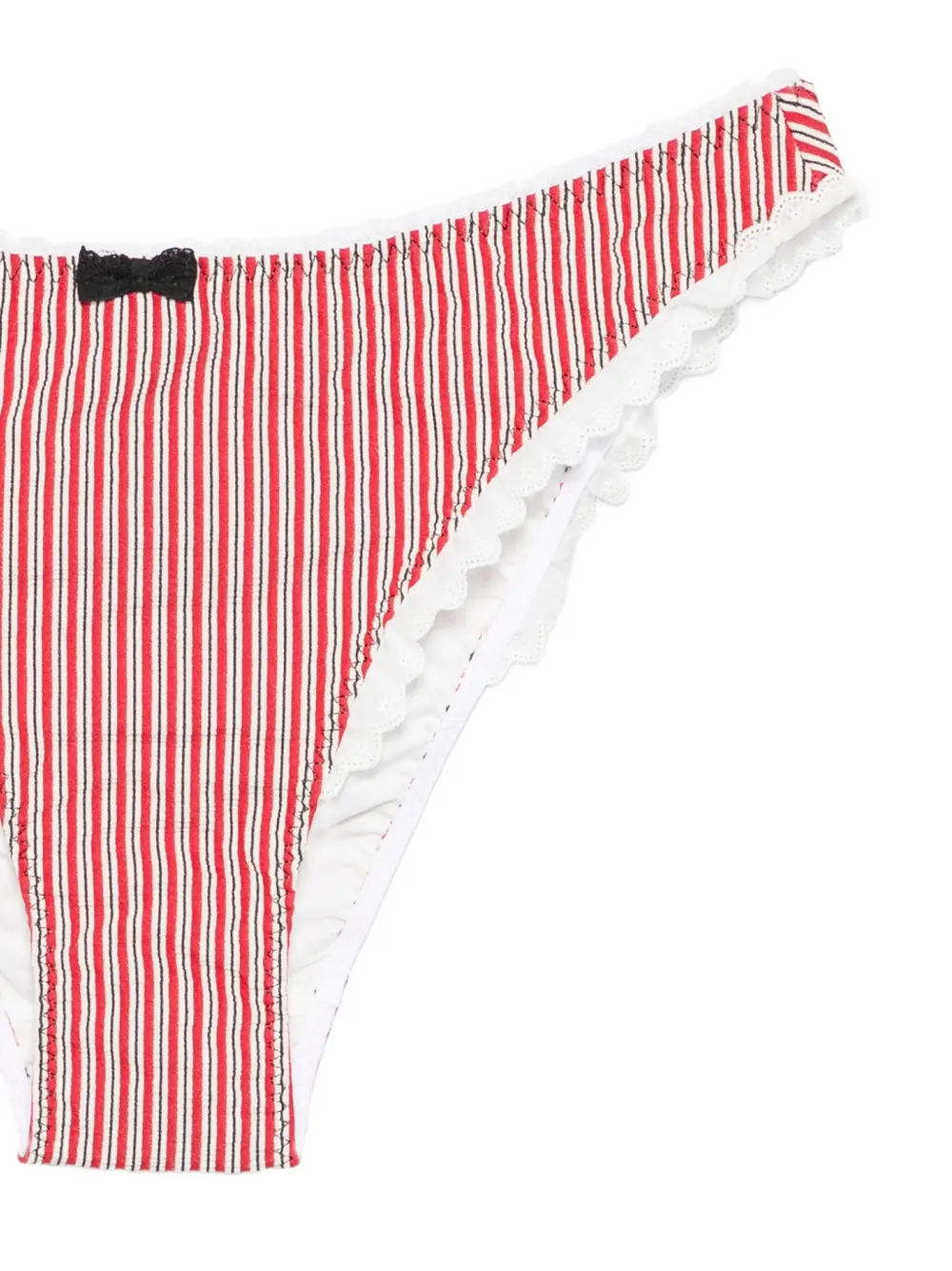 Agent Provocateur Gestreepte bikinibroek Rood