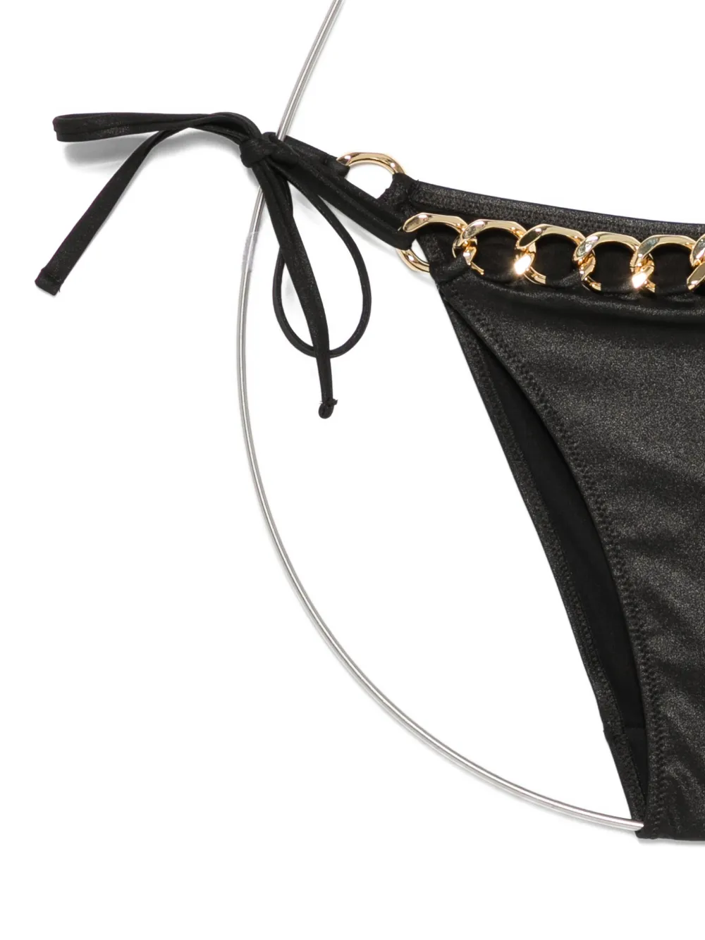 Agent Provocateur Chain-embellished Bikini Bottom In Black