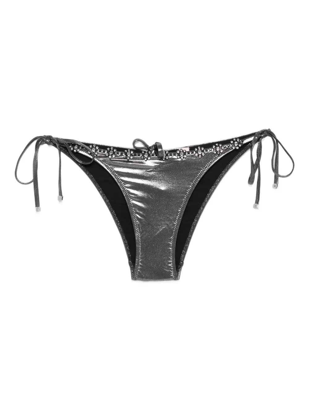 Agent Provocateur قطعة بكيني سفلية مزينة برباط جانبي | فضي | Image 1