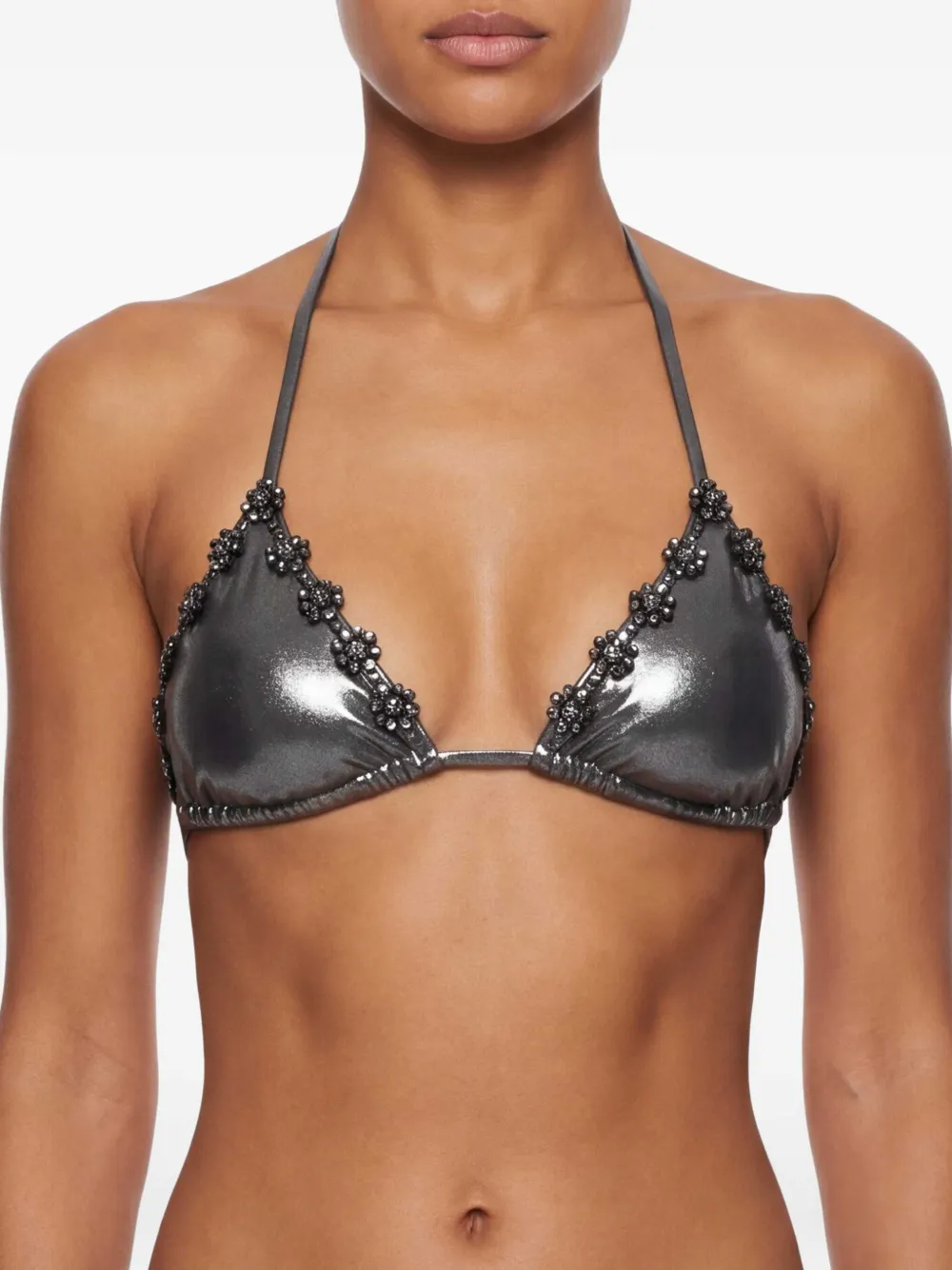 Agent Provocateur Bikinitop verfraaid met bloemen Zwart