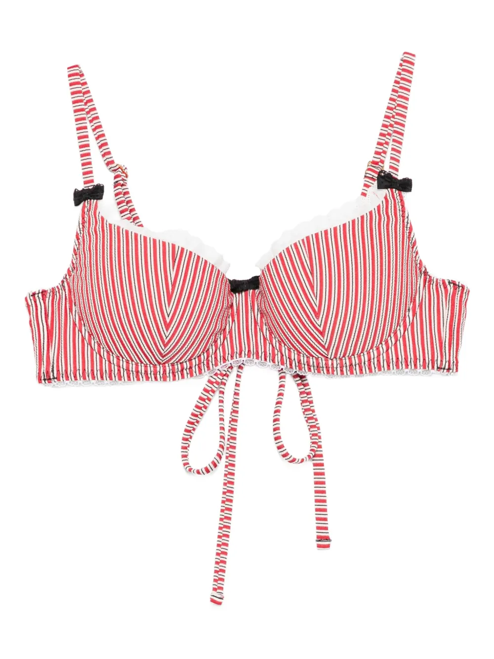 Agent Provocateur Milli striped bikini top | White | Image 1