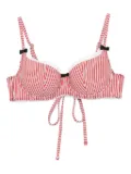 Agent Provocateur Milli striped bikini top - White