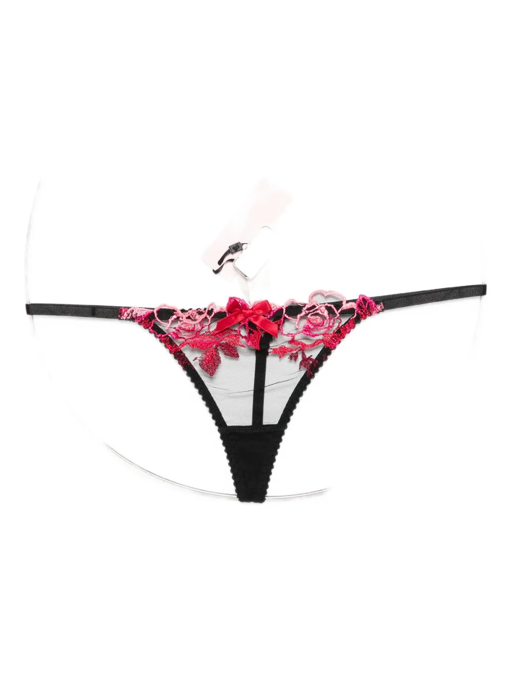 Agent Provocateur Callypso floral-embroidered thong - Nero