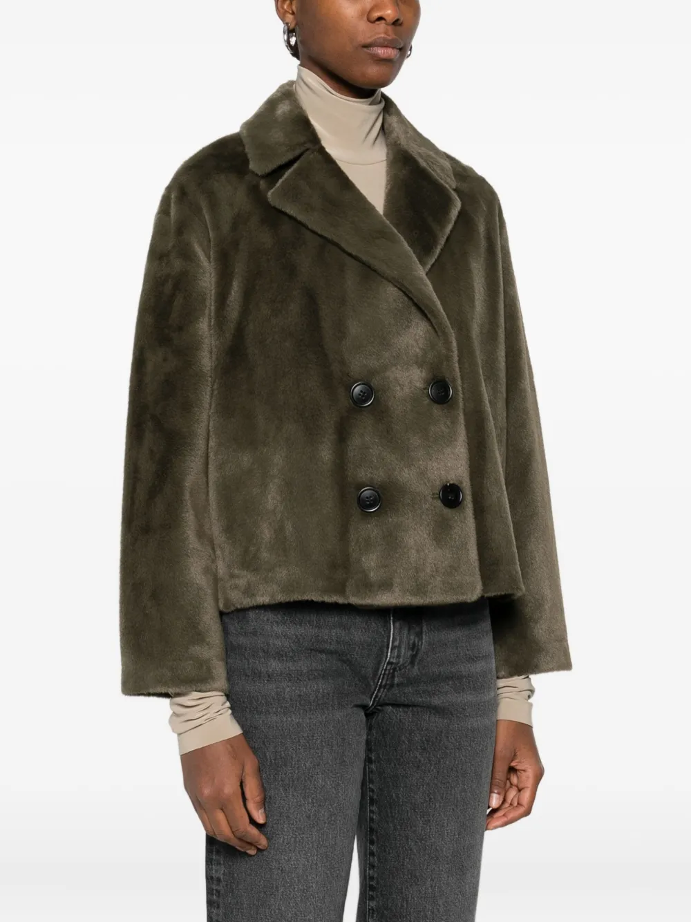 Betta Corradi Double-breasted Jacket In Green