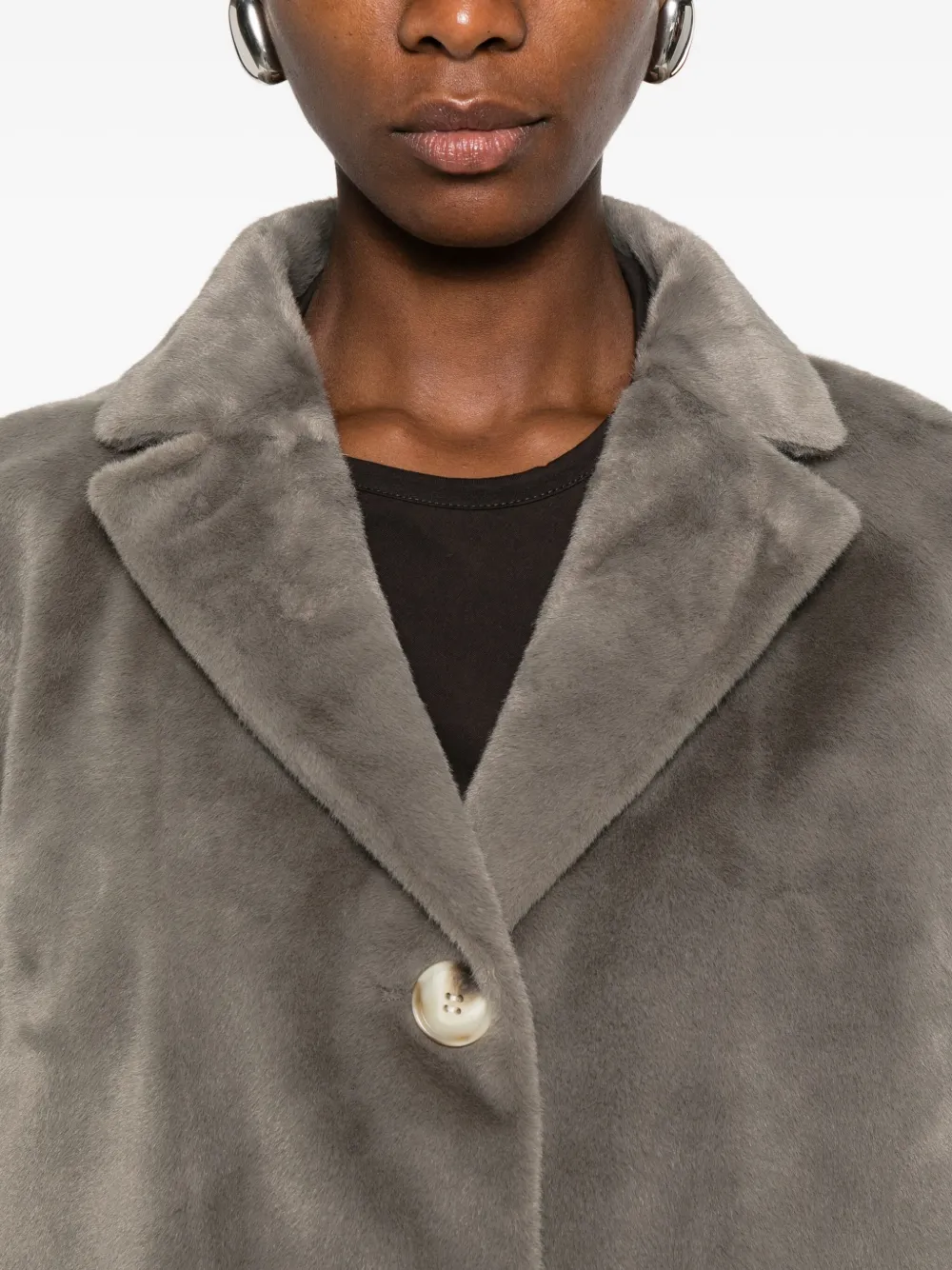 Betta Corradi Single-breasted Coat In Gray