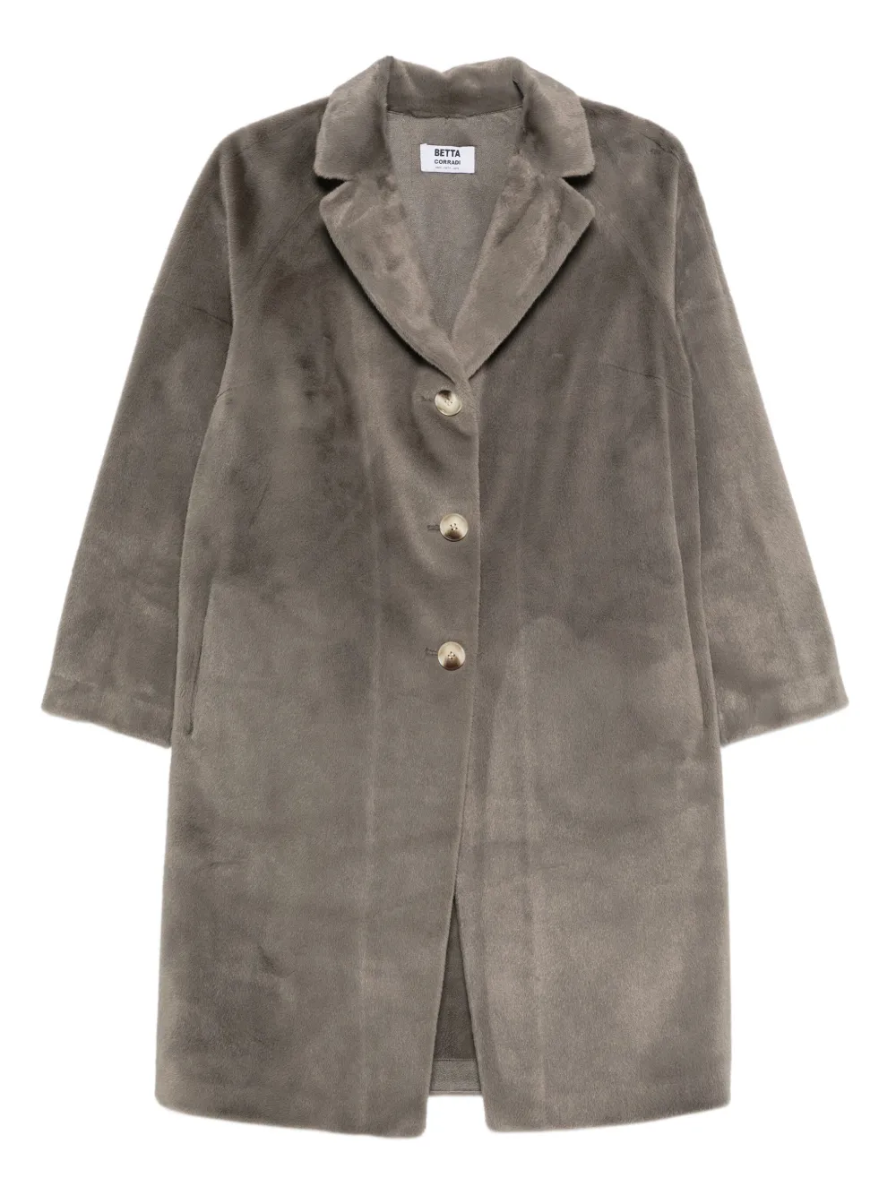 Betta Corradi Single-breasted Coat In Gray