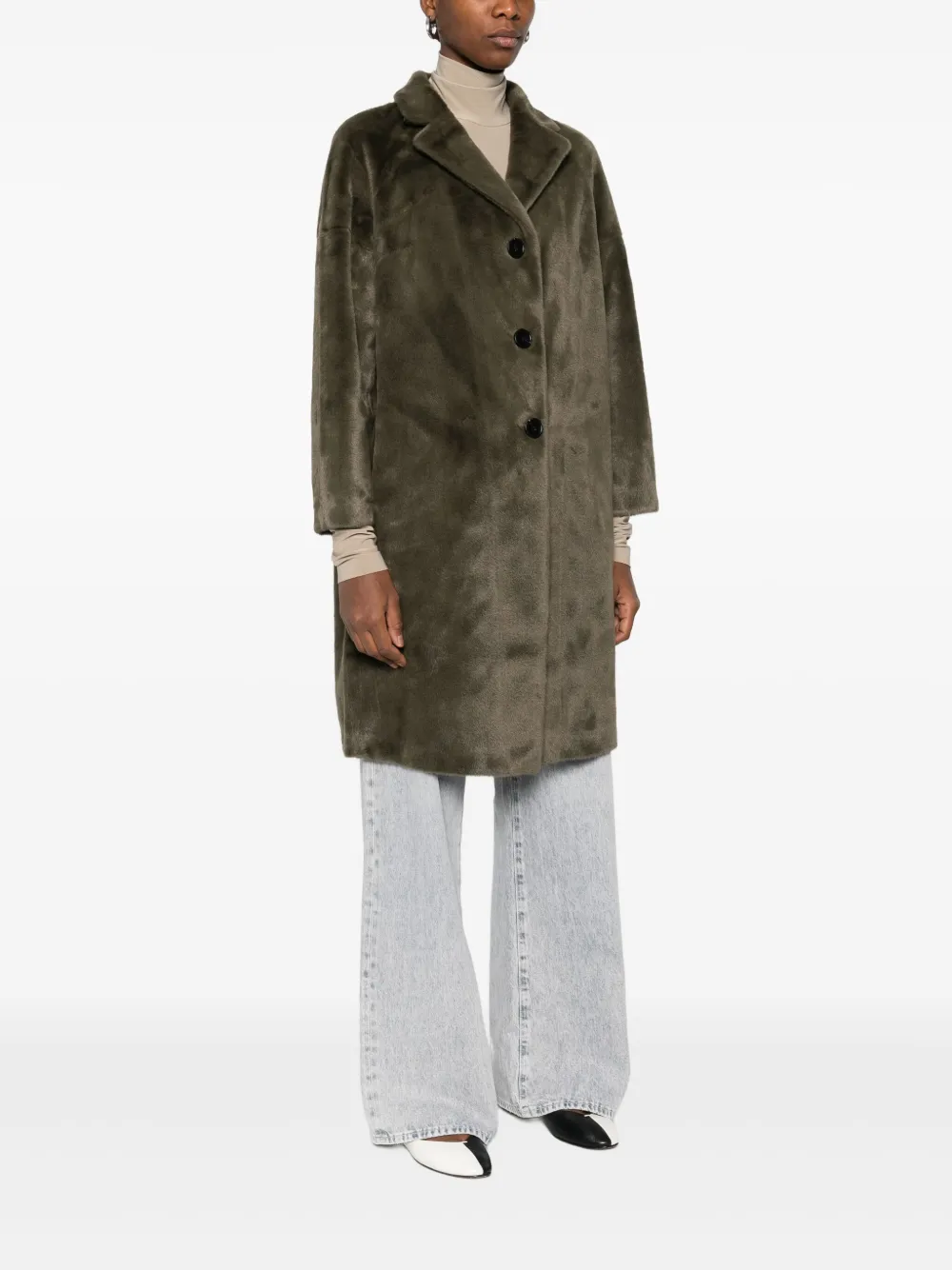 Betta Corradi Notched-lapels Coat In Green