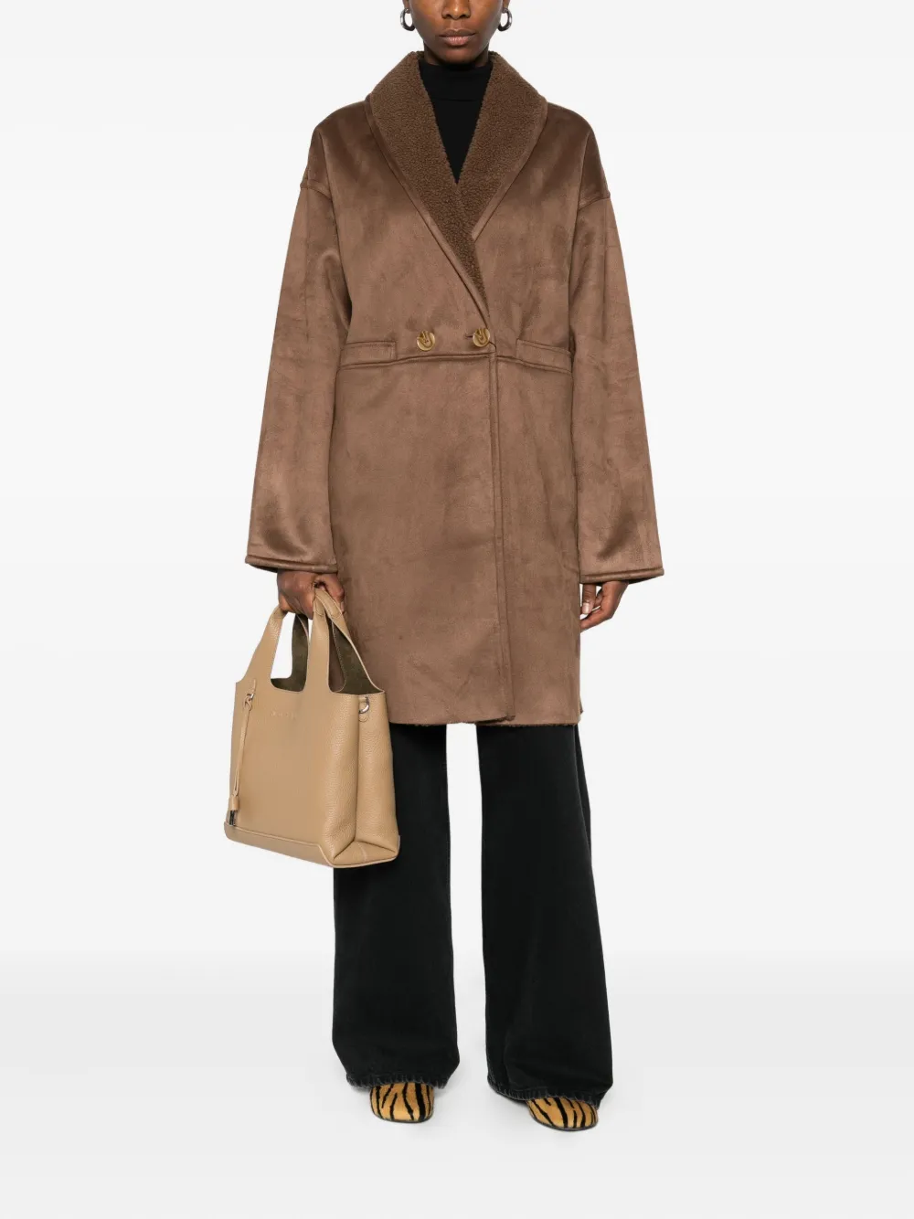 Betta Corradi double-breasted fleece-lined coat | Double Breasted & Peacoats | Image 2
