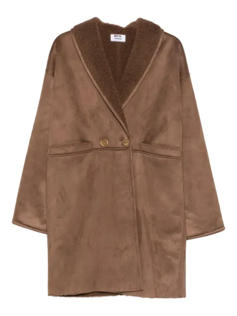 Betta Corradi double-breasted fleece-lined coat
