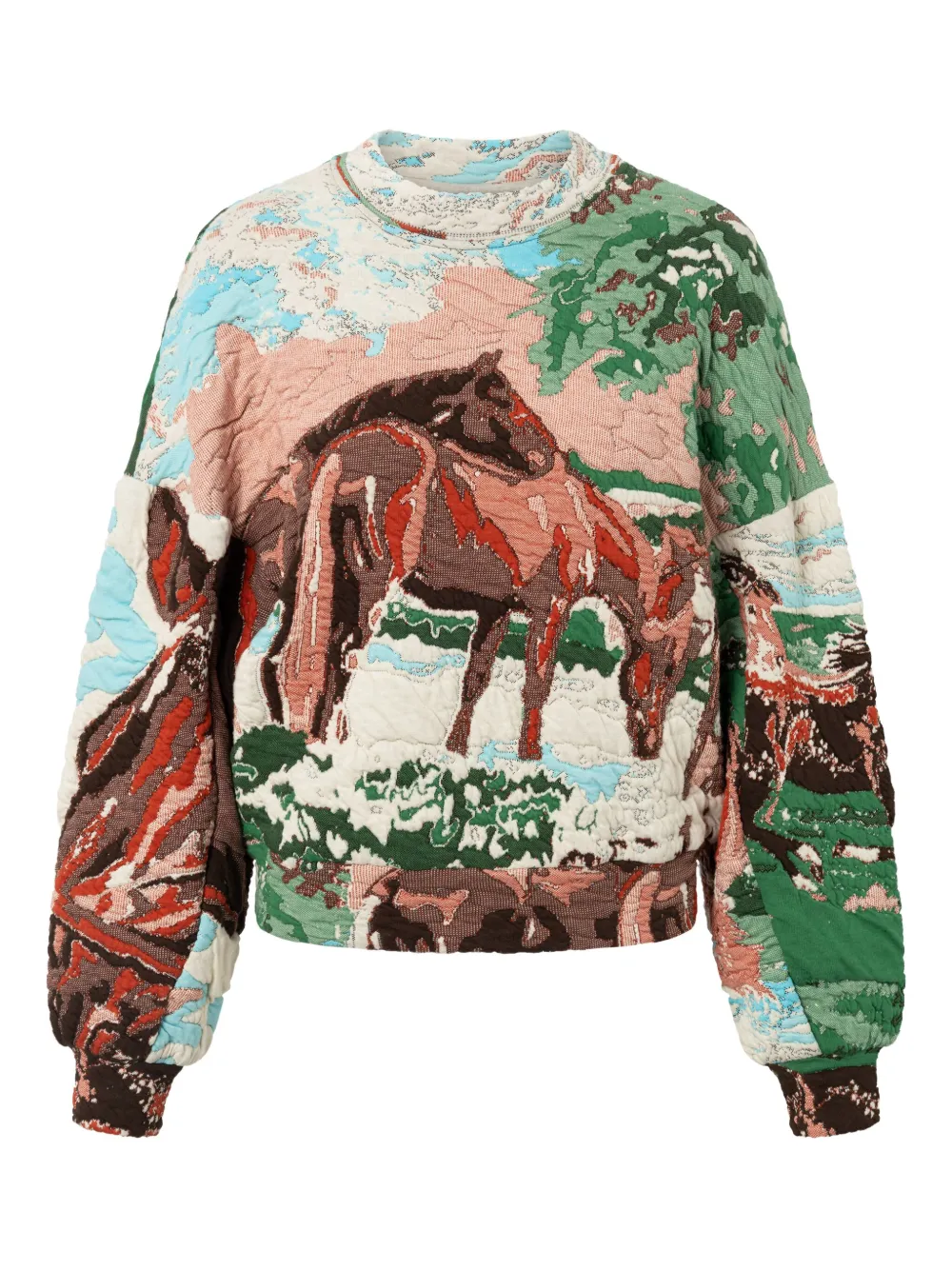 Anntian Wild Horses Sweater In Multi