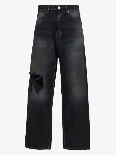 VETEMENTS Weite Hose in Distressed-Optik