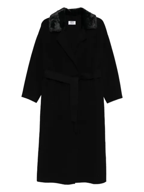 Betta Corradi contrasting-collar belted coat