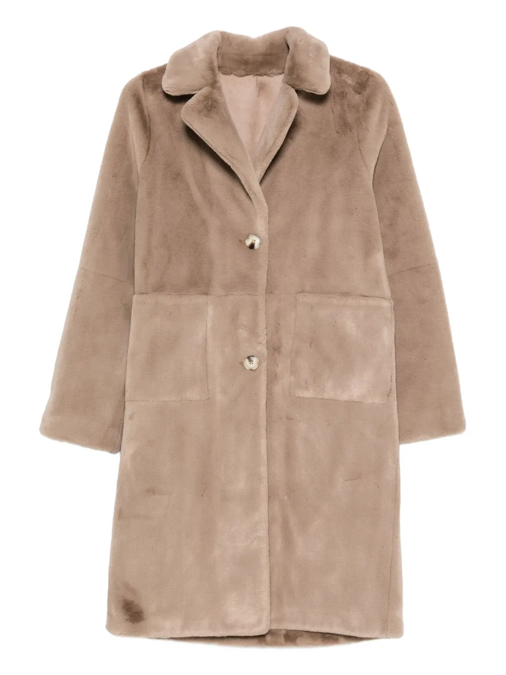 Betta Corradi Single-breasted Coat In Nude