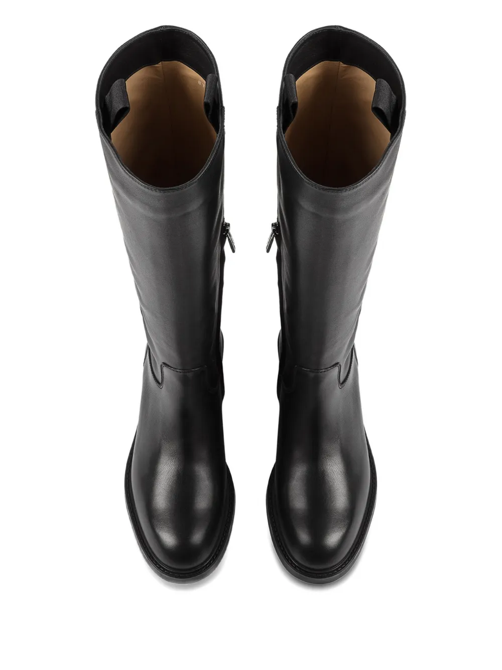 Doucal's zip-up leather boots Zwart