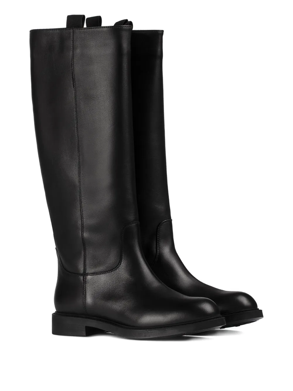 Doucal's zip-up leather boots Zwart