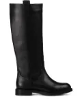 Doucal's zip-up leather boots - Black