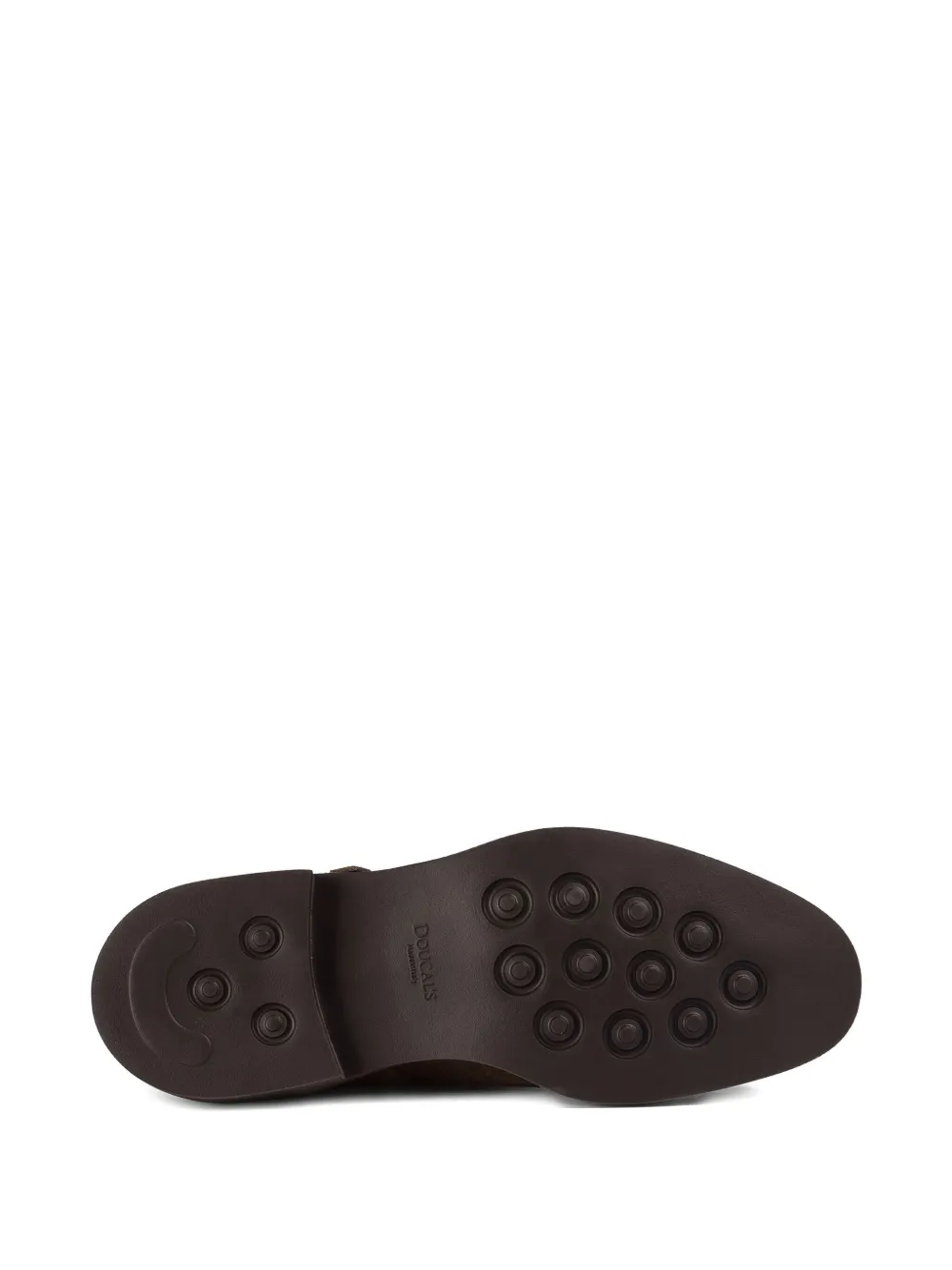 Doucal's double-buckle suede shoes Brown