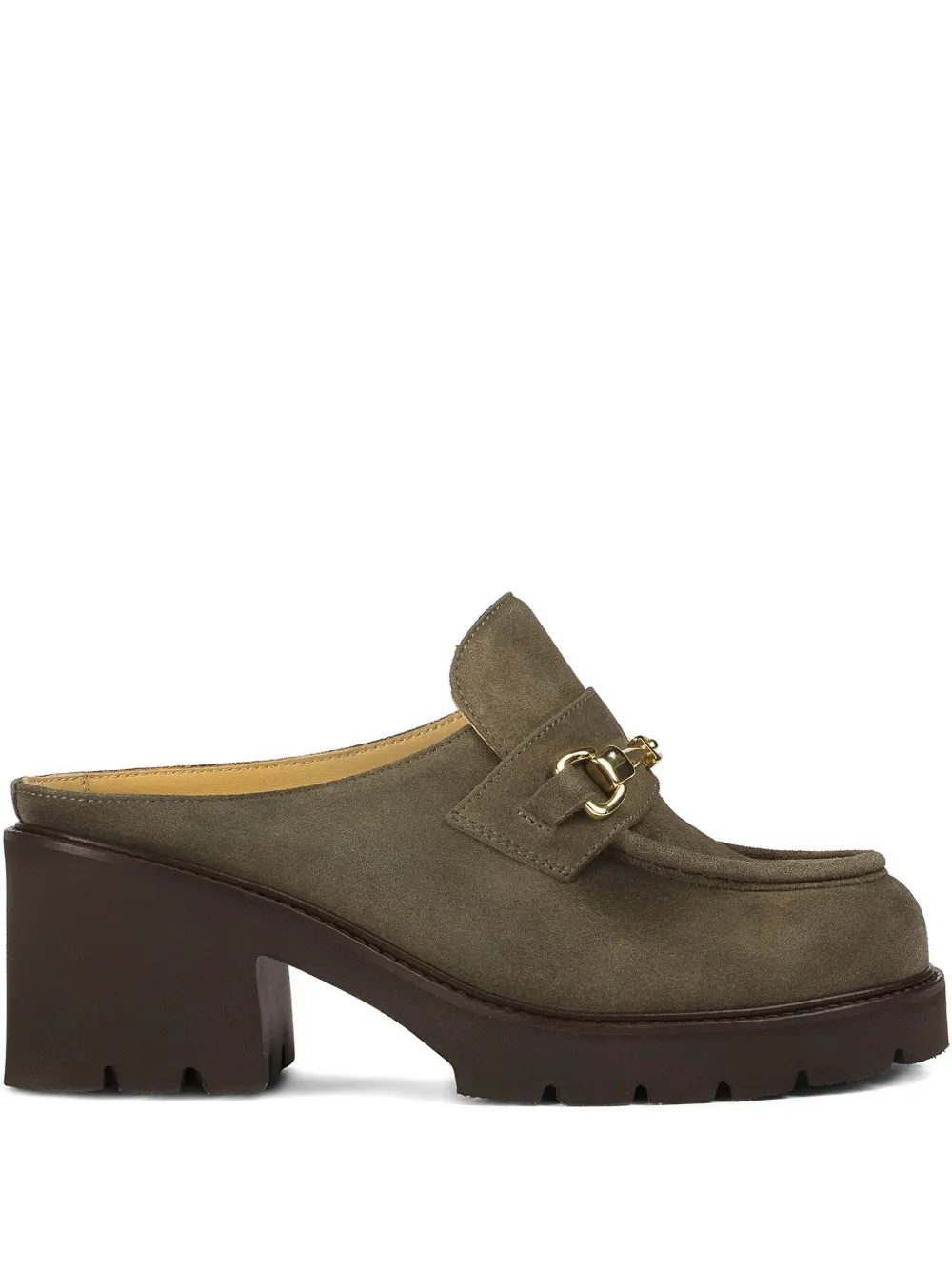 Doucal's chain-embellished mules Green