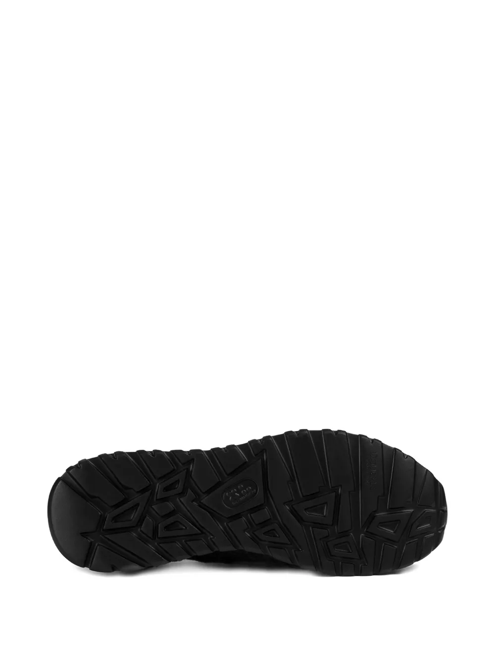 Doucal's wool-panelled leather sneakers Black