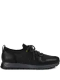 Doucal's wool-panelled leather sneakers - Black