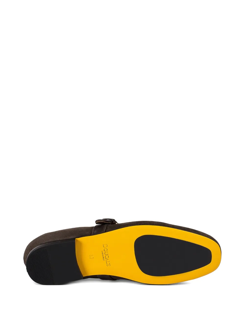 Doucal's Suede Strap Ballet Flat In Brown