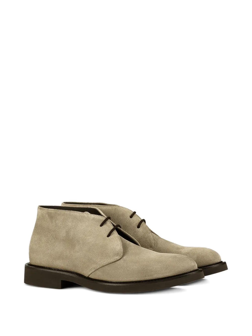 Doucal's suede lace-up ankle boots Neutrals