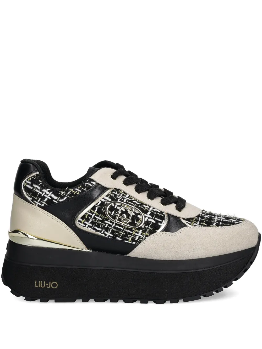 LIU JO baskets à patch logo | tons neutres | Image 1
