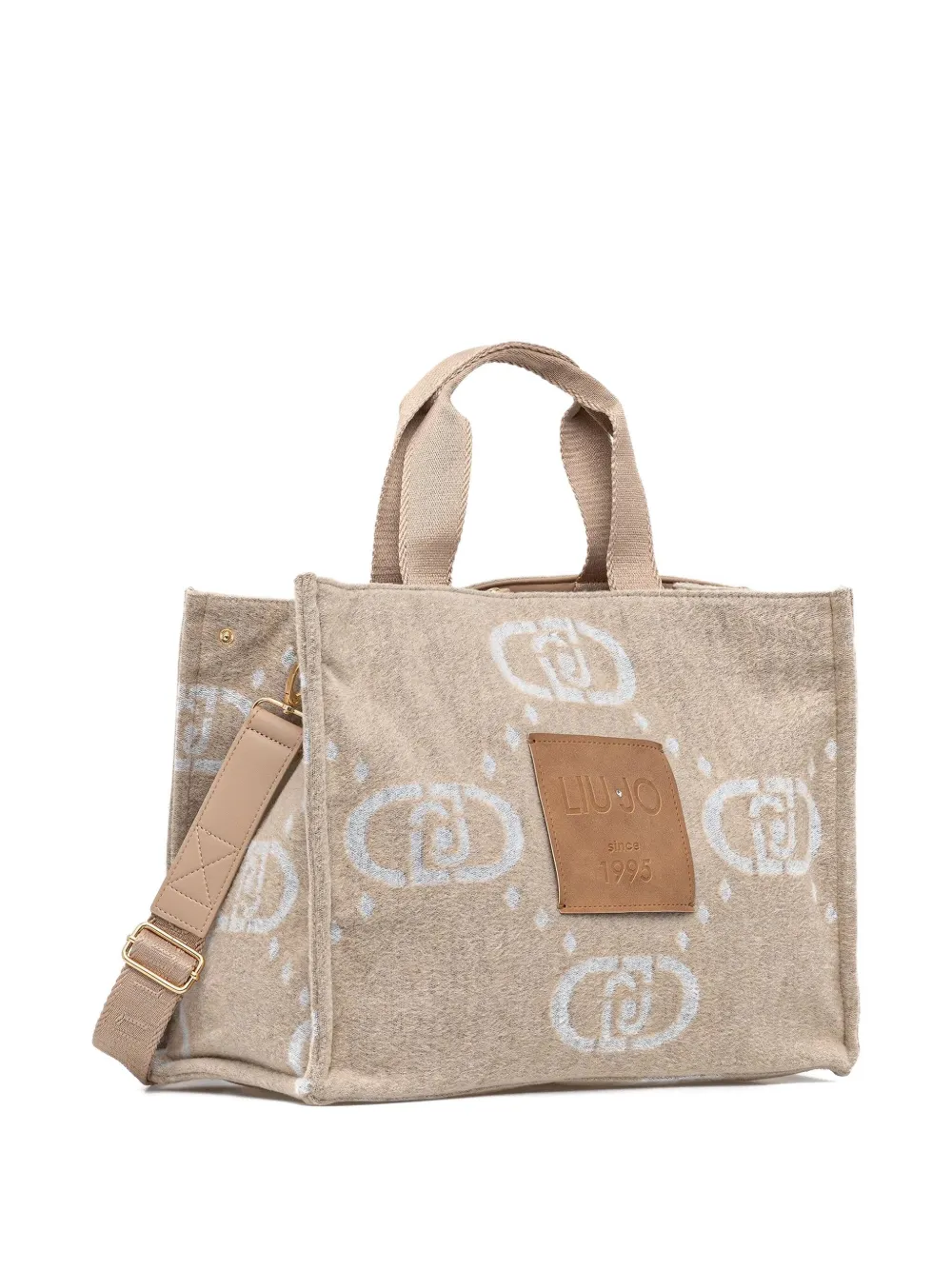 LIU JO Crossbodytas met logopatroon Beige