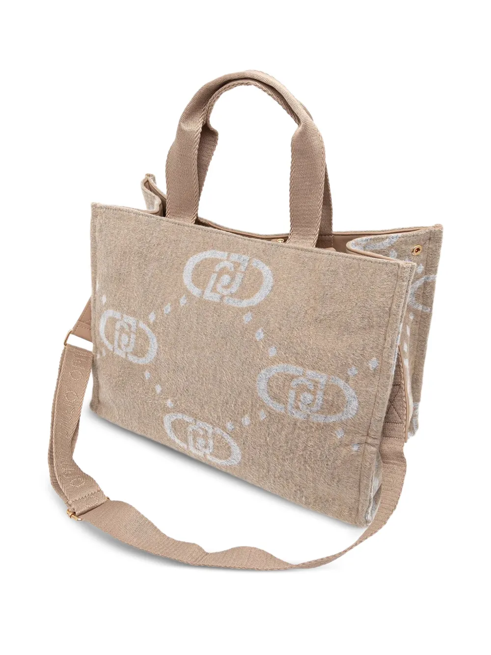 LIU JO Crossbodytas met logopatroon Beige