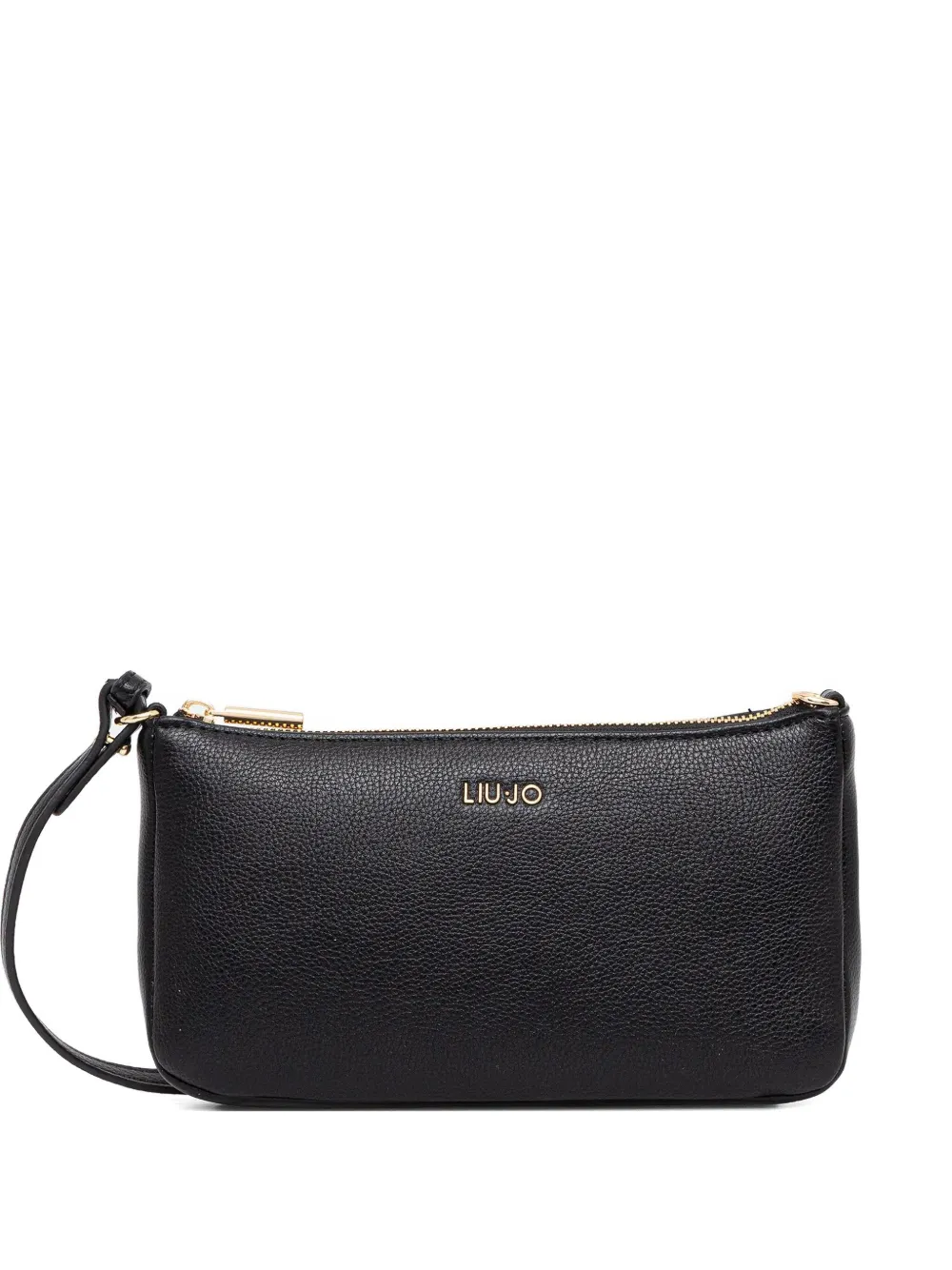 Liu •jo Logo-detail Zip-up Crossbody Bag In Black