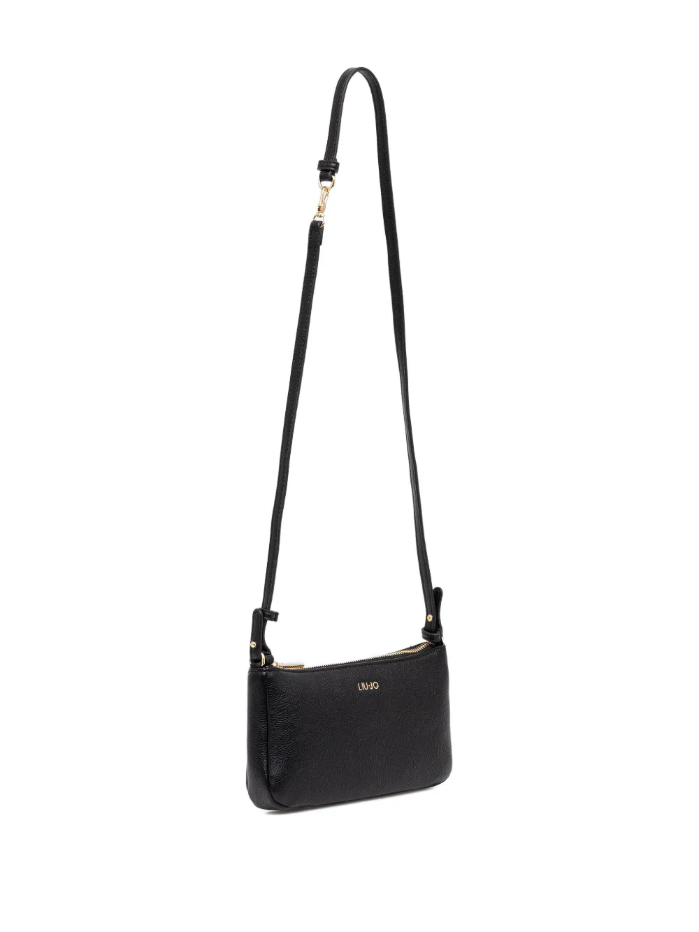 Liu •jo Logo-detail Zip-up Crossbody Bag In Black