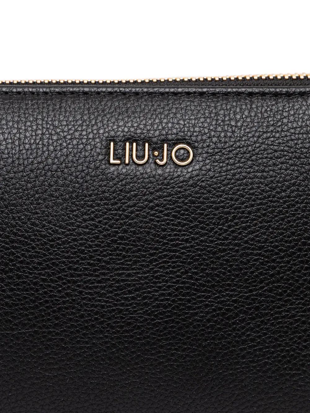 Liu •jo Logo-detail Zip-up Crossbody Bag In Black