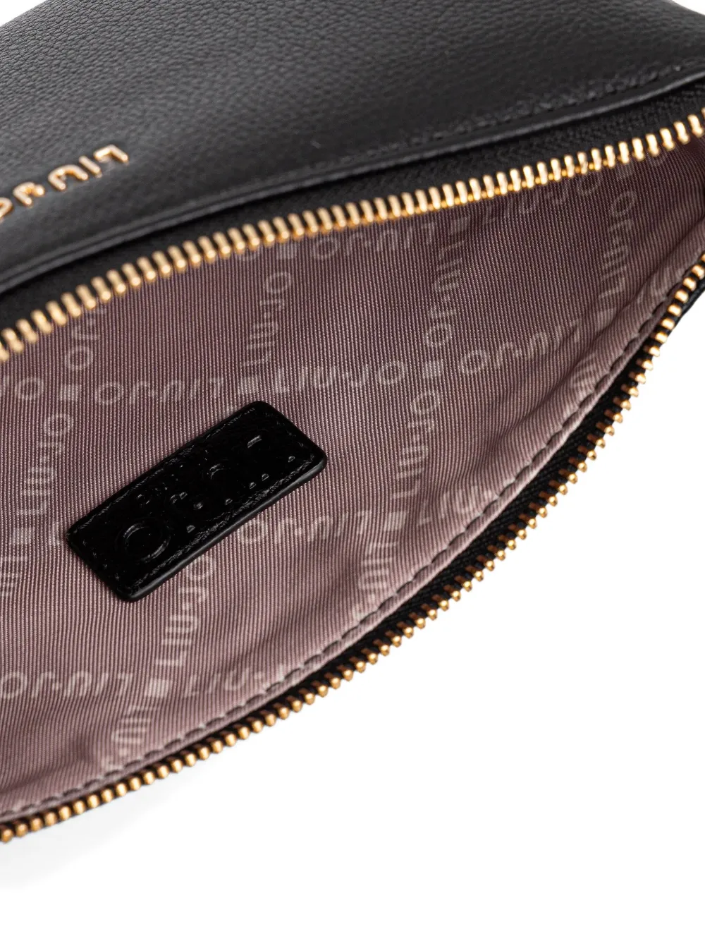 Liu •jo Logo-detail Zip-up Crossbody Bag In Black
