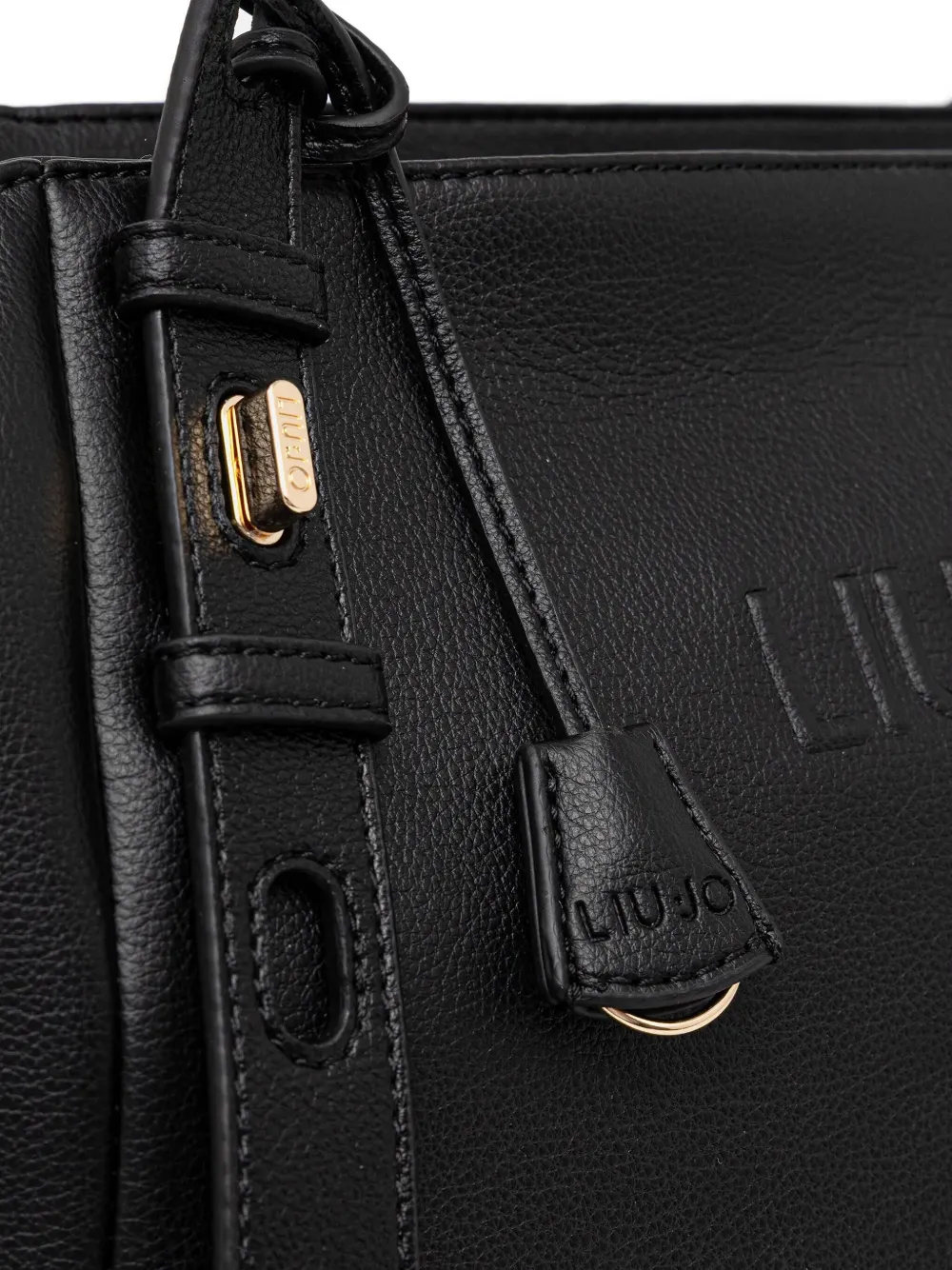 Liu •jo Logo-embossed Tote Bag In Black