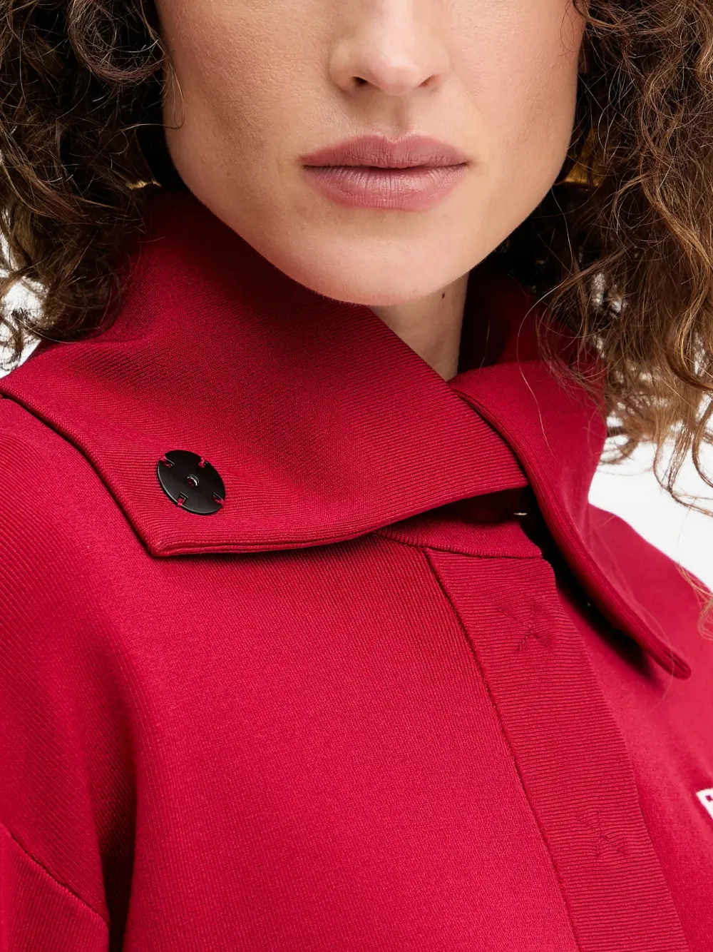 Patrizia Pepe Trui met knoopsluiting Rood