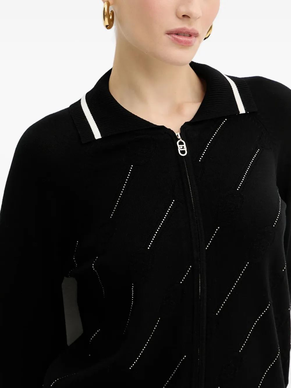 Liu •jo Zip-fastening Cardigan In Black
