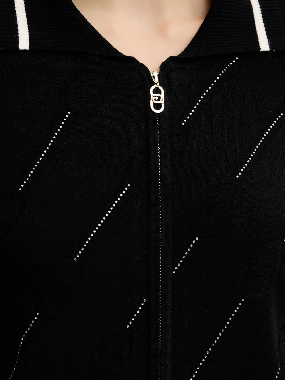Liu •jo Zip-fastening Cardigan In Black